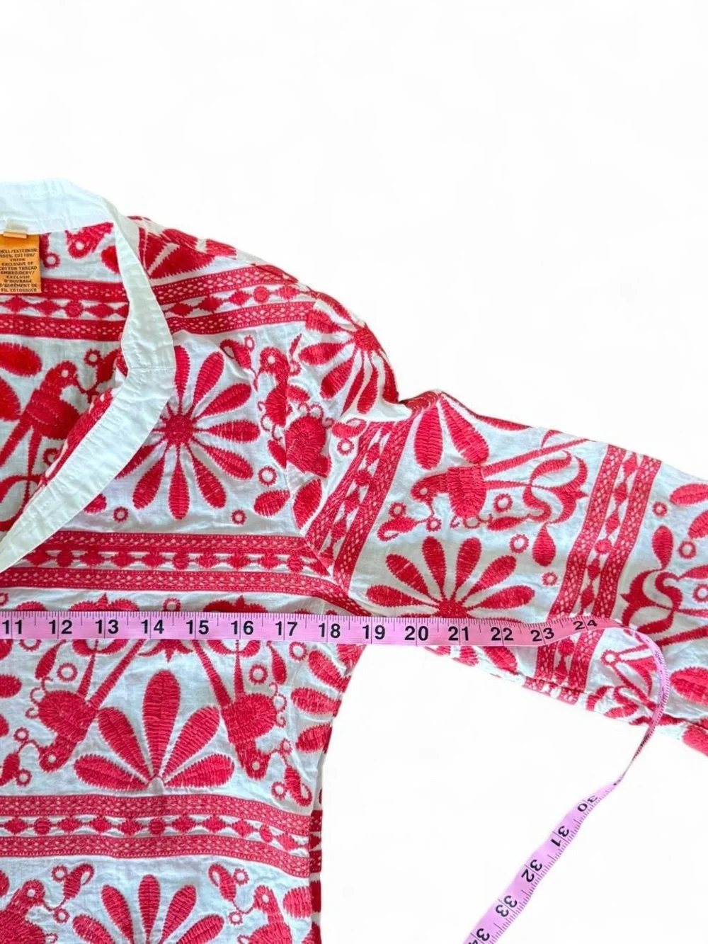 Tory Burch embroidered cotton bohemian tunic dress Size 8